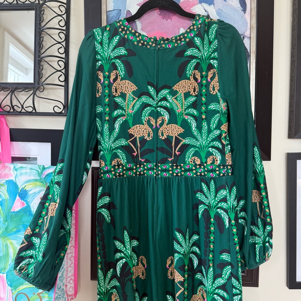 NWOT 🦄 Lilly Pulitzer Wexlee Long Sleeve Maxi Dress Evergreen Stir It Up Size 10 - Picture 9 of 10